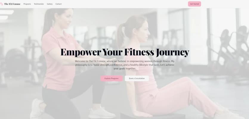 Personal Trainer Website